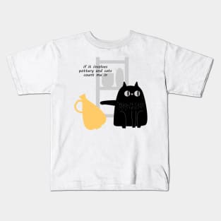 Bad Pottery Cat Kids T-Shirt